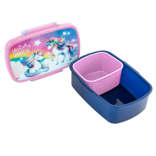 Lunchbox śniadaniówka z ruchomą przegrodą Jednorożec 16 bez BPA Derform