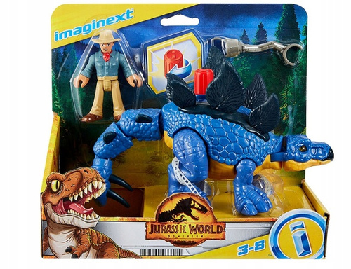 Imaginext Jurassic World Dominion Stegosaurus Dinozaur i Dr. Grant GVV64
