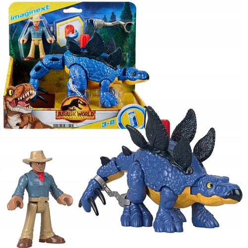 Imaginext Jurassic World Dominion Stegosaurus Dinozaur i Dr. Grant GVV64