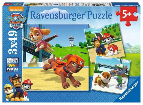 RAVENSBURGER PUZZLE DRUŻYNA PSI PATROL 3X49 092390