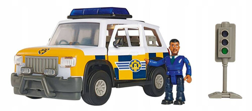 Strażak Sam Jeep policyjny z figurką Malcolm Simba 9251096