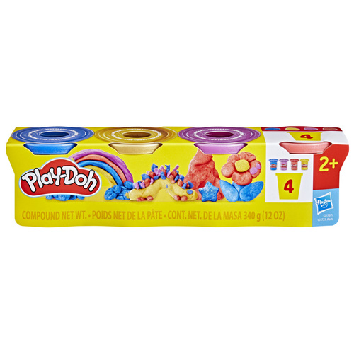 Play-Doh ciastolina tuby Metaliczne 4-pack błyszczące kolory Hasbro G1737