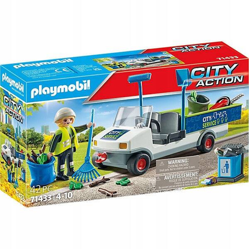 PLAYMOBIL SPRZĄTANIE MIASTA SAMOCHODEM ELEKTRYCZNYM