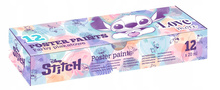 Coolpack Disney Farby plakatowe 12 kolorów pastelowych 20 ml Stitch Pastel