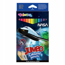 Colorino Kredki ołówkowe trójkątne Jumbo12 kolorów Nasa 21450PTR