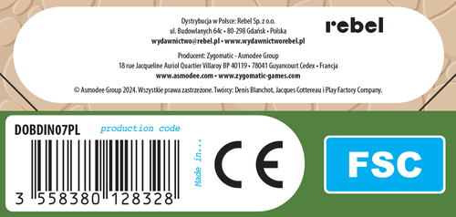 Gra Dobble Dinozaury planszowa familijna dla dzieci Rebel