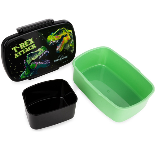 Lunchbox śniadaniówka z ruchomą przegrodą T-Rex Dinozaur bez BPA Derform
