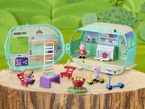 Świnka Peppa Przyczepa Kempingowa Peppy 3 figurki akcesoria Hasbro F8863