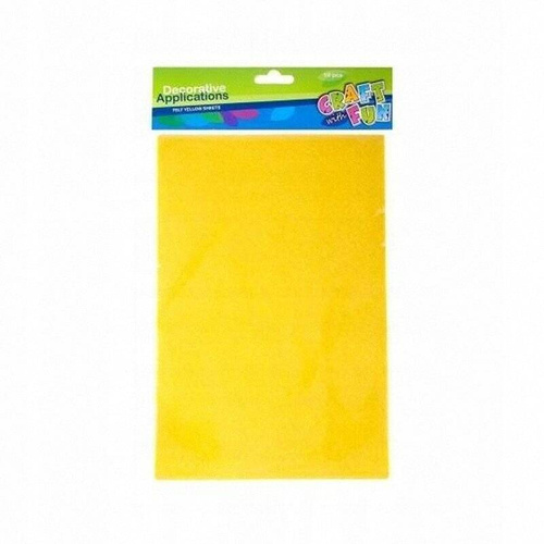 FILC DEKORACYJNY A4 CRAFT WITH FUN ŻÓŁTY 310620