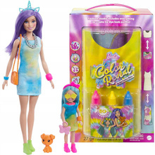 Barbie Color Reveal Neon kreator mody Tie-Dye z 2 lalkami HCD29