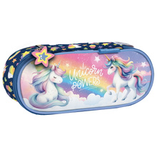 Piórnik saszetka jednokomorowy usztywniany dla dziewczynki Unicorn Jednorożec