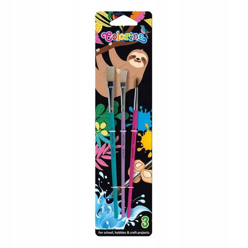 Colorino Pędzelki szkolne 3 szt. blister Wildkid 22051PTR