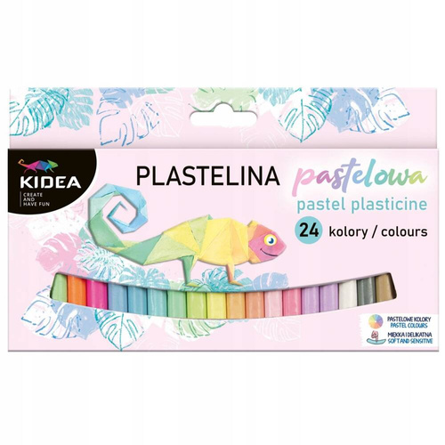 KIDEA PLASTELINA PASTELOWA 24 KOLORY 80649