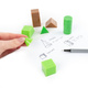 Modele 3D figur geometrycznych 8 figur piksele Kidea