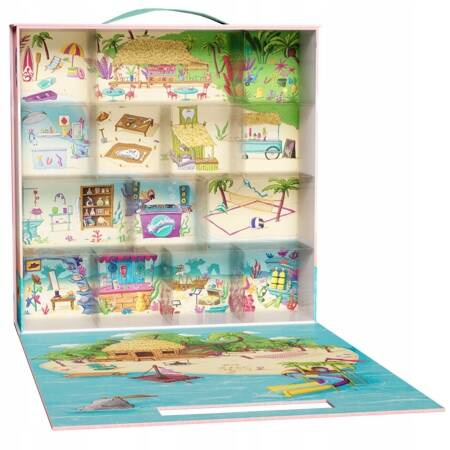 FLOCKIES WALIZKA DOMEK TROPIKALNA WYSPA + 1 FIGURKA