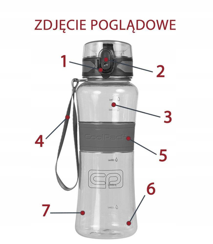 Tritanum Bidon butelka na wodę 550 ml. różowy Coolpack 67546CP
