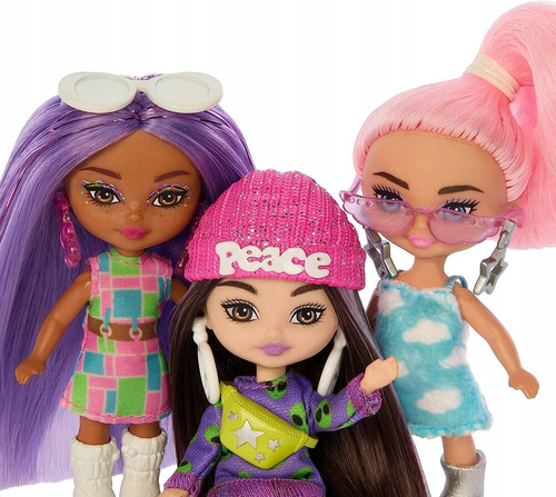 Barbie Extra Mini Minis Mała Lalka Modowa Zestaw 5 Lalek HPN09