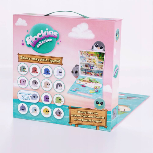 FLOCKIES WALIZKA DOMEK TROPIKALNA WYSPA + 1 FIGURKA