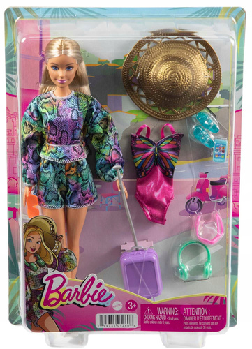 Barbie Wakacyjna zabawa Lalka + akcesoria HGM54