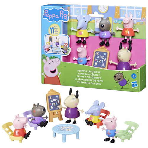 Świnka Peppa Zestaw 5 figurek + akcesoria szkoła klasa Hasbro F8868