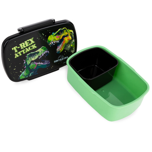 Lunchbox śniadaniówka z ruchomą przegrodą T-Rex Dinozaur bez BPA Derform