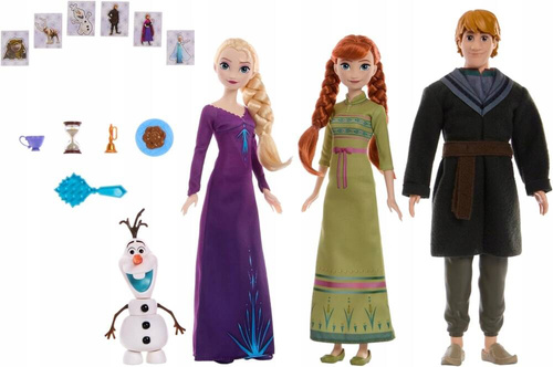 Frozen Kraina Lodu Zestaw Lalek Rodzina Elsa Anna Kristoff Olaf HLW59