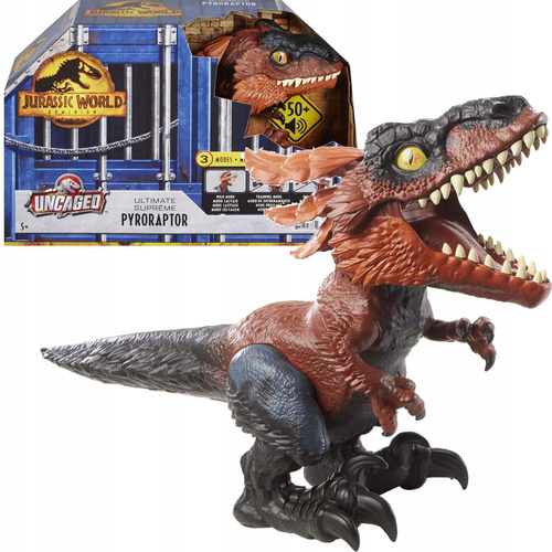Jurassic World Uncaged Interaktywny Dinozaur Pyroraptor dźwięk światło