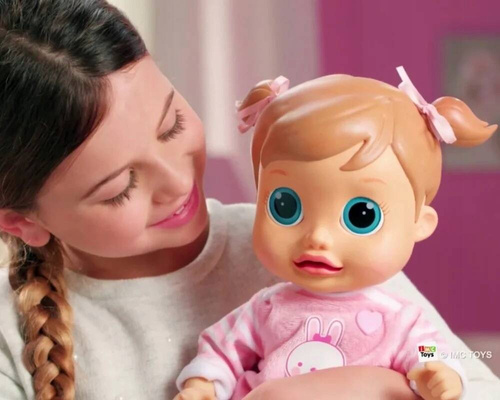 Emma Interaktywna mówiąca lalka 38cm uczy się i powtarza 150 słów EPEE