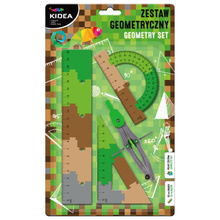 Zestaw geometryczny A puzzle 20 cm 4 elementy pixele Kidea