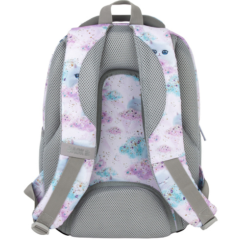 Plecak szkolny BackUP Dreamy dla dziewczynki kot kotek pastelowy P01