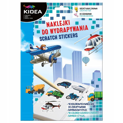 Kidea Naklejki do wydrapywania wydrapywanki Pojazdy