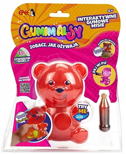 GUMIMALSY INTERAKTYWNY MIŚ GUMOWY CZERWONY EPEE