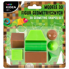 Modele 3D figur geometrycznych 8 figur piksele Kidea