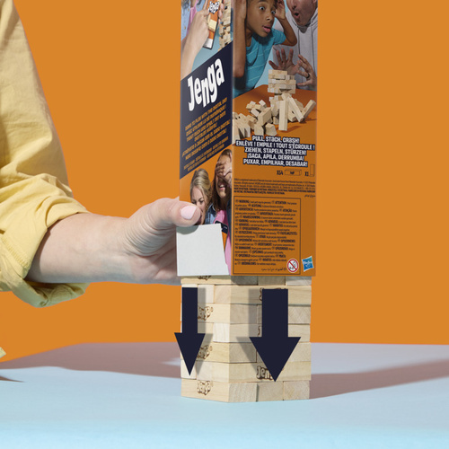 Gra zręcznościowa Jenga Classic aplikacja cyfrowa kostka Hasbro G1499