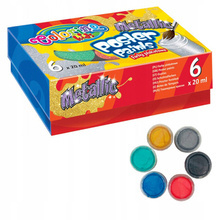 Colorino Farby plakatowe Metallic 6 kolorów 20 ml metaliczne 42628PTR