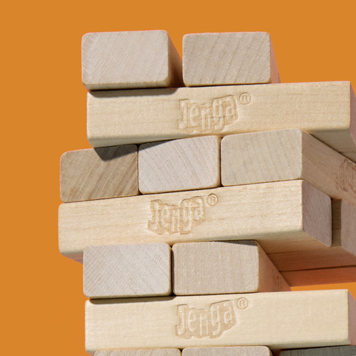 Gra zręcznościowa Jenga Classic aplikacja cyfrowa kostka Hasbro G1499