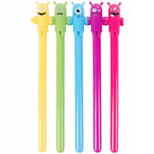 KIDEA DŁUGOPISY ZAPACHOWE Z FIGURKĄ 5 KOL 90112