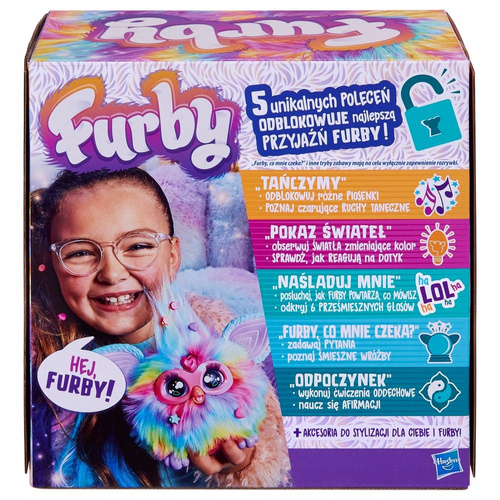 Hasbro FURBY 2.0. Interaktywna Maskotka Tęczowa PL F8900