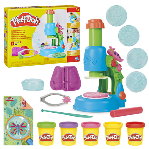 Play-Doh ciastolina Mikroskop świecący zestaw edukacyjny Hasbro G0494