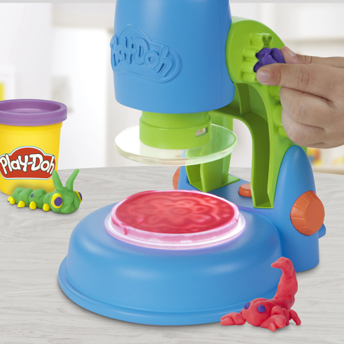 Play-Doh ciastolina Mikroskop świecący zestaw edukacyjny Hasbro G0494