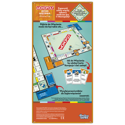 Idź do Więzienia dodatek do gry Monopoly Classic PL Hasbro G0719