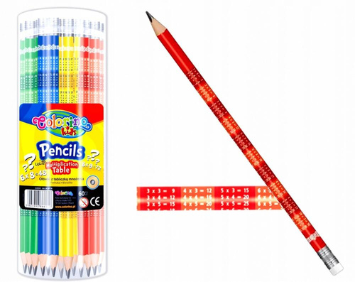 COLORINO OŁÓWEK Z TABLICZKĄ MNOŻENIA MIX 66143