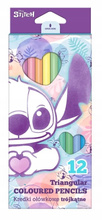 Coolpack Kredki ołówkowe trójkątne 12 kolorów pastelowych Stitch Pastel