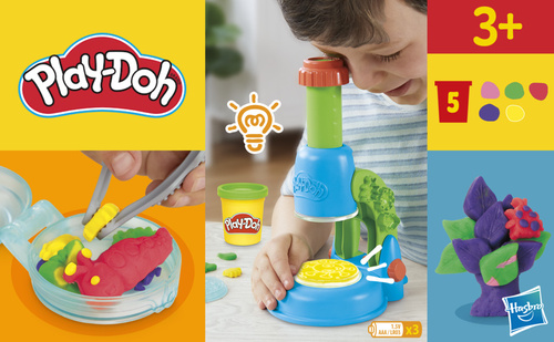 Play-Doh ciastolina Mikroskop świecący zestaw edukacyjny Hasbro G0494