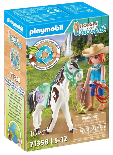 PLAYMOBIL ELLIE I KOŃ SAWDUST ĆWICZĄCE WESTERN RIDING 71358