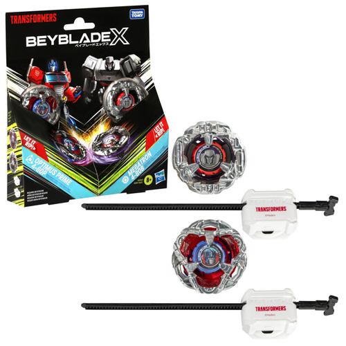 Beyblade X Transformers Optimus Prime 4-60P vs Megatron 4-80B Hasbro G0353