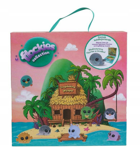 FLOCKIES WALIZKA DOMEK TROPIKALNA WYSPA + 1 FIGURKA