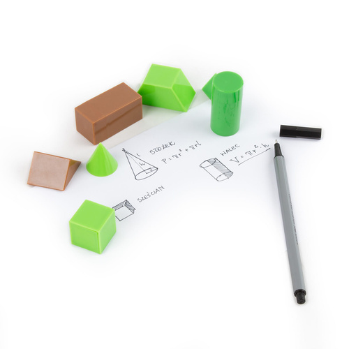 Modele 3D figur geometrycznych 8 figur piksele Kidea