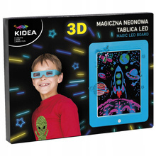 KIDEA MAGICZNA NEONOWA TABLICA 3D LED NIEBIESKA
