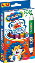 BAMBINO FLAMASTRY DWUSTRONNE JUMBO 6 SZT. 12 KOL.